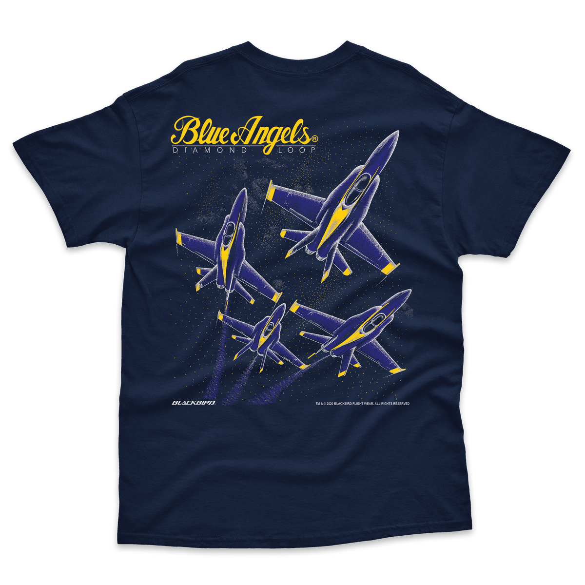 BLUE ANGELS EMBLEM TEE — Blackbird Flight Wear