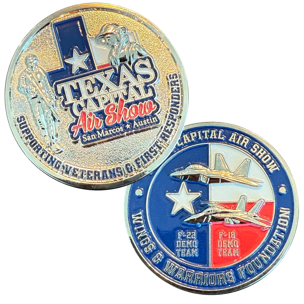 2025 Texas Capital Air Show Silver Challenge Coin