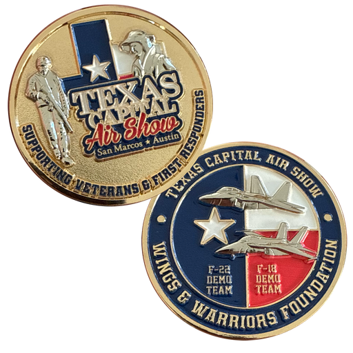 2025 Texas Capital Air Show Gold Challenge Coin