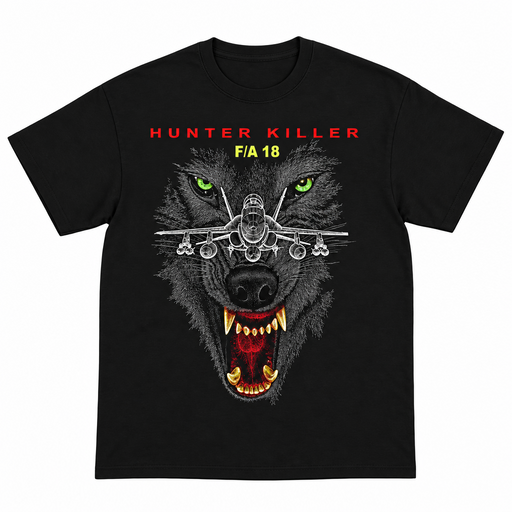 F-18 HUNTER KILLER YOUTH TEE (FRONT WOLF GRAPHIC)