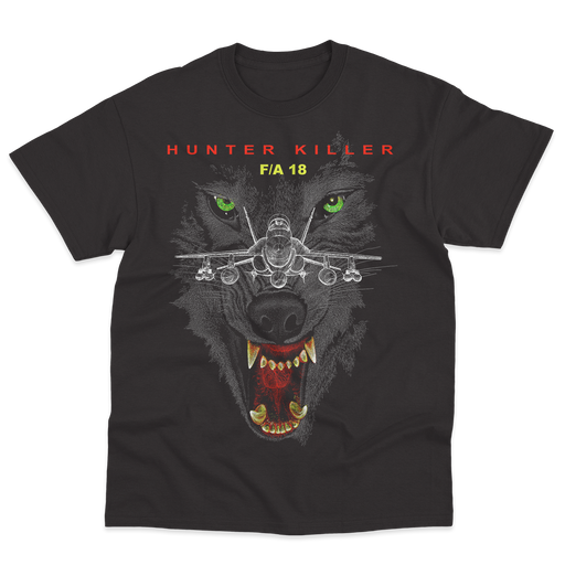 F-18 HUNTER KILLER YOUTH TEE (FRONT WOLF GRAPHIC)
