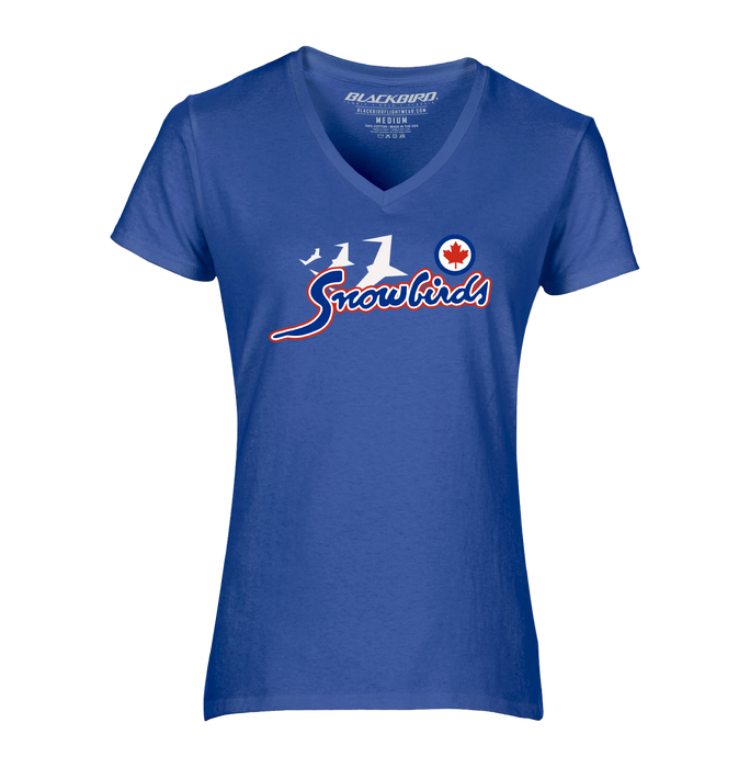 Canadian Snowbirds Script Ladies Tee